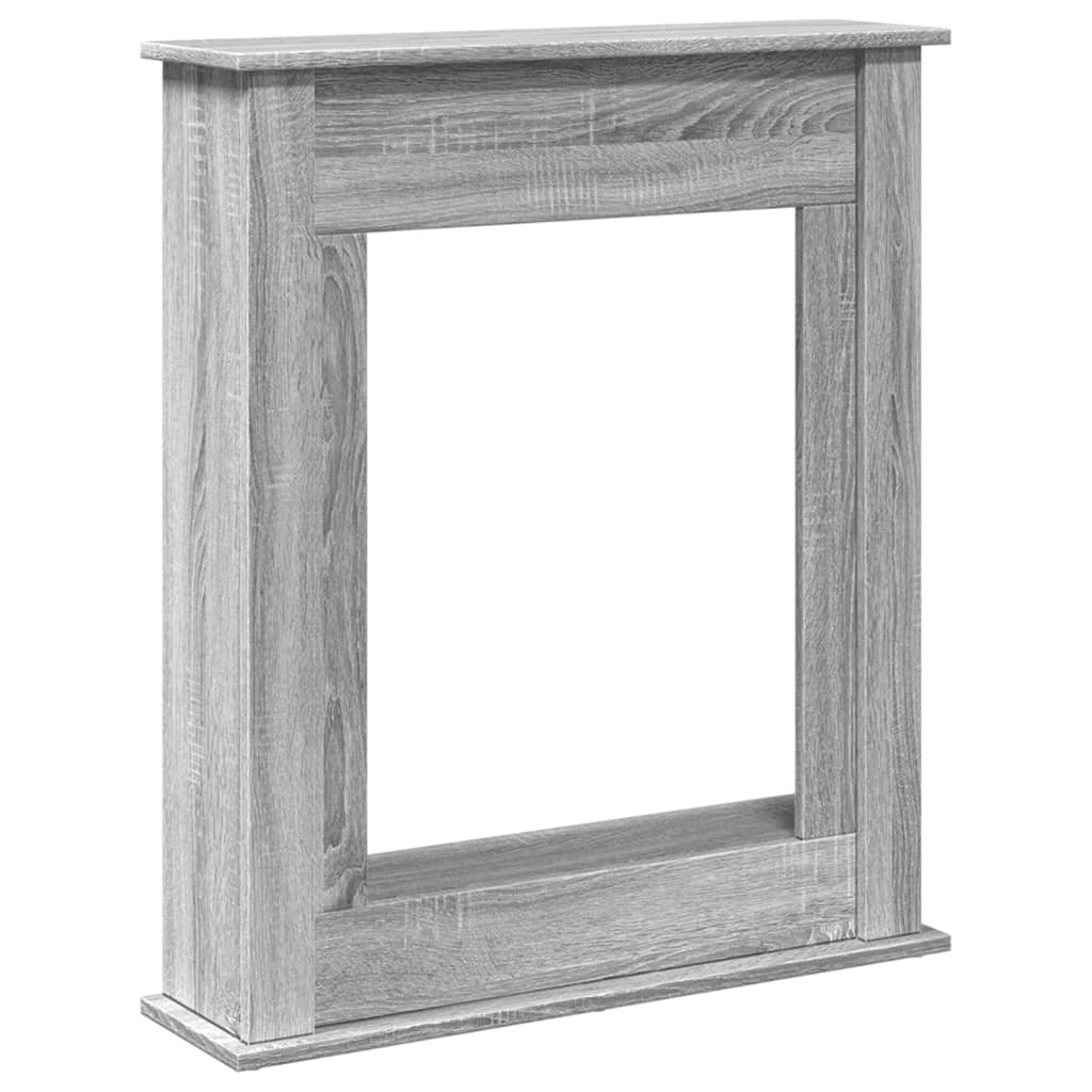 Fireplace Surround Grey Sonoma 75x20x87,5 cm Engineered Wood
