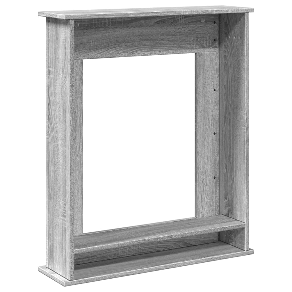 Fireplace Surround Grey Sonoma 75x20x87,5 cm Engineered Wood