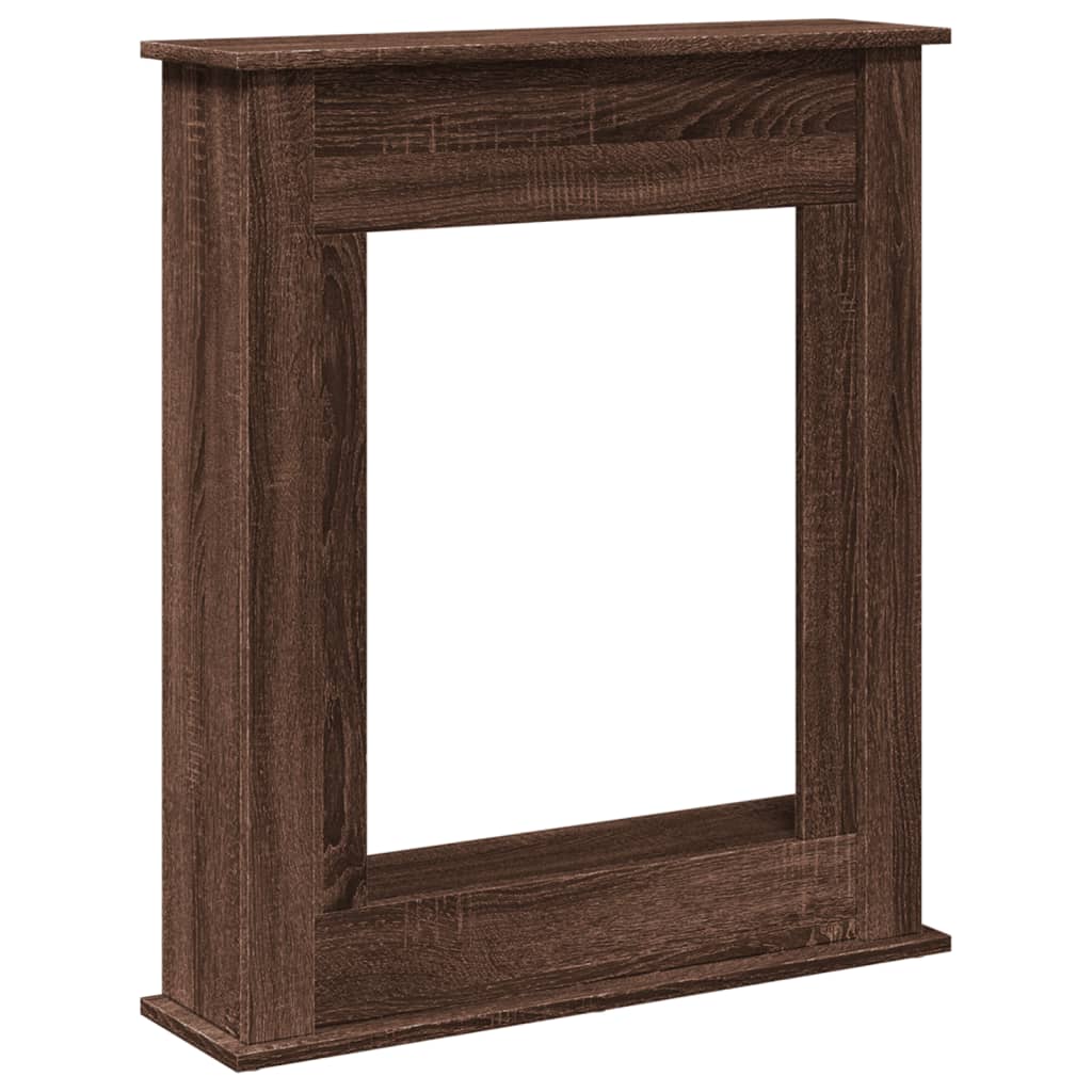 Fireplace Surround Brown Oak 75x20x87,5 cm Engineered Wood