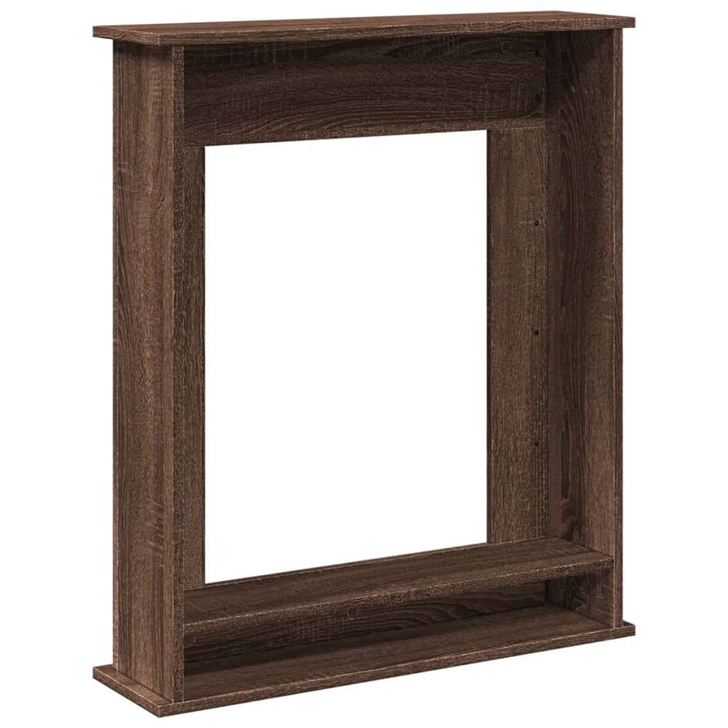 Fireplace Surround Brown Oak 75x20x87,5 cm Engineered Wood