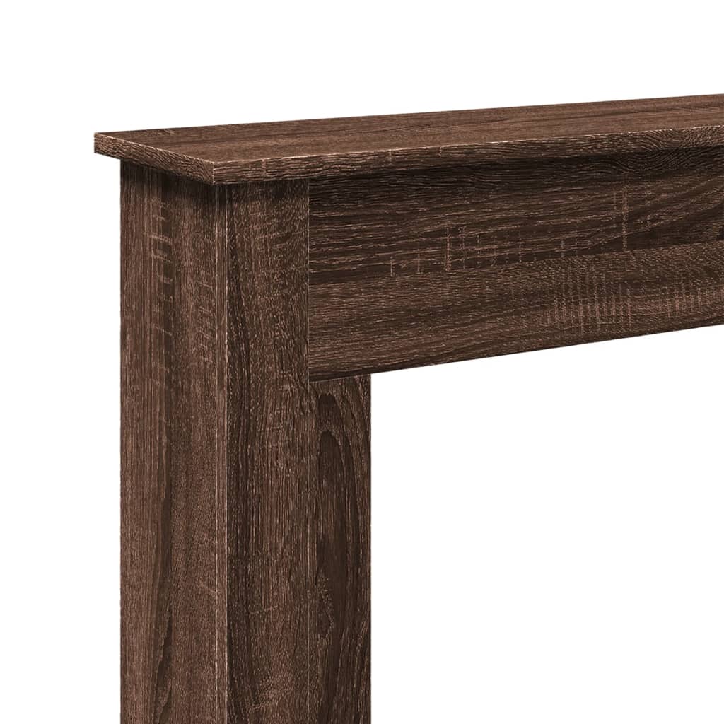 Fireplace Surround Brown Oak 75x20x87,5 cm Engineered Wood