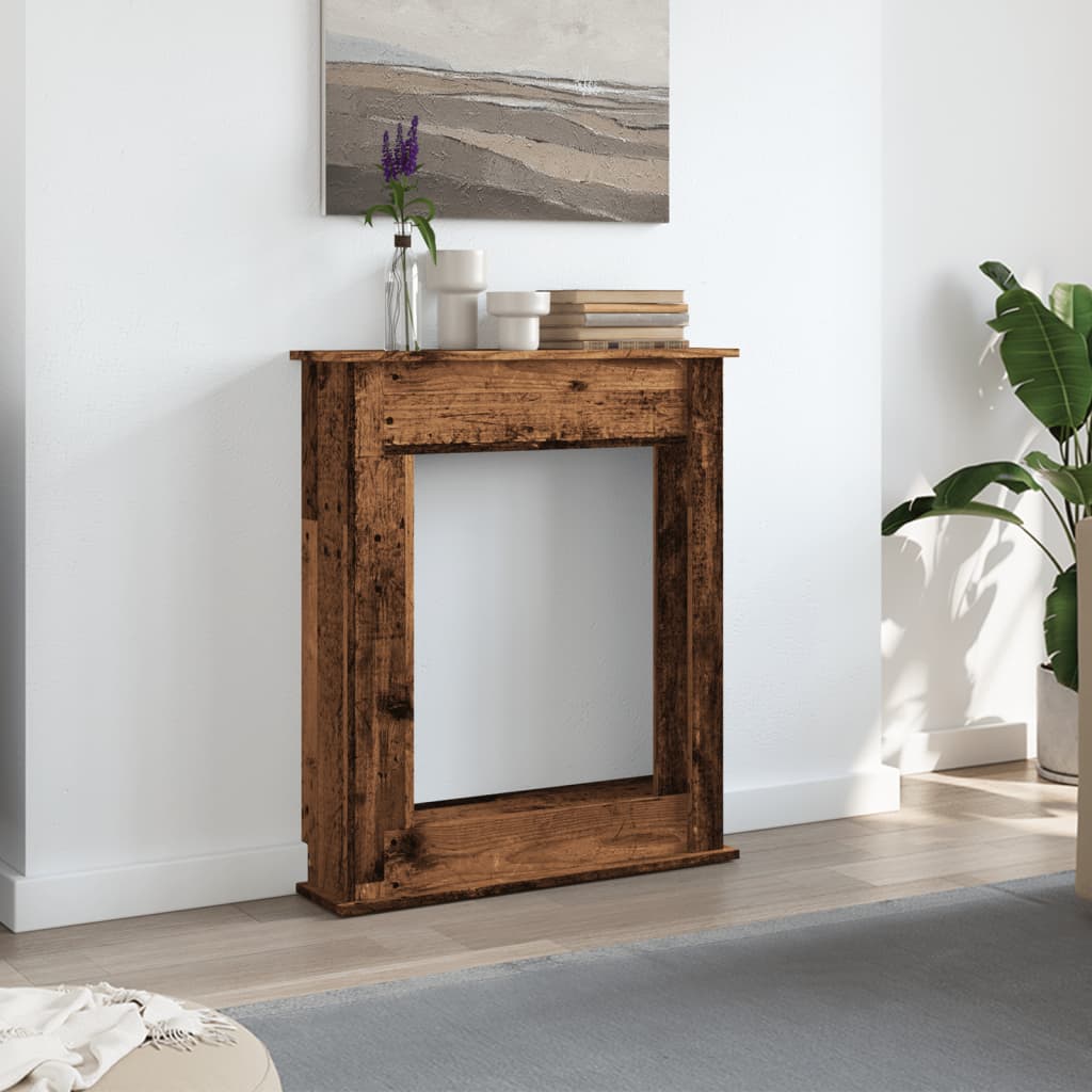 Fireplace Surround Old Wood 75x20x87,5 cm Engineered Wood