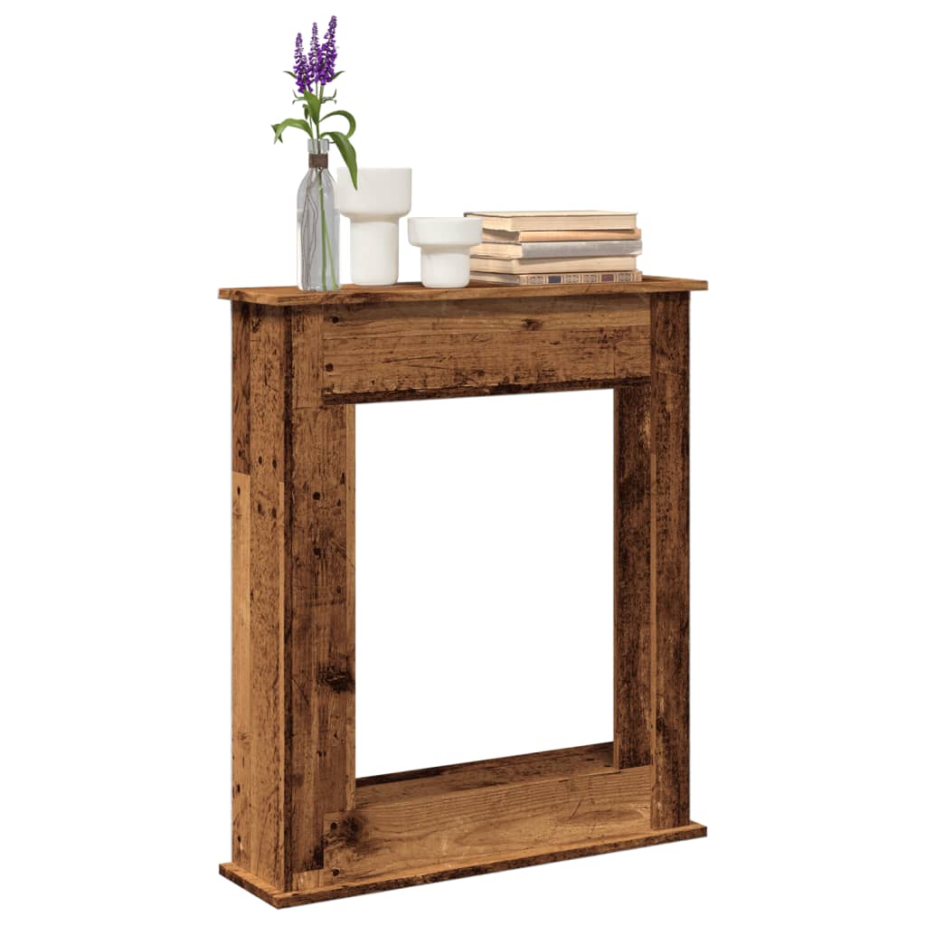 Fireplace Surround Old Wood 75x20x87,5 cm Engineered Wood