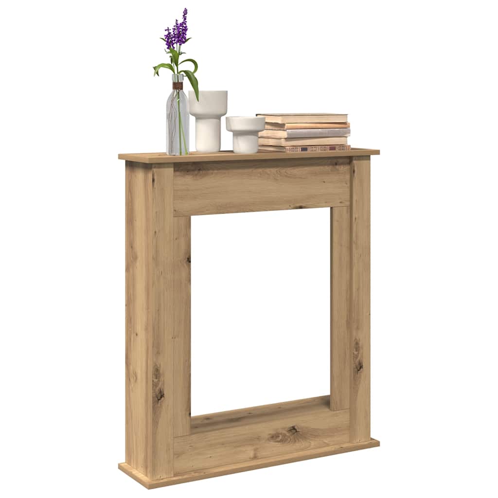 Fireplace Surround Artisan Oak 75x20x87,5 cm Engineered Wood