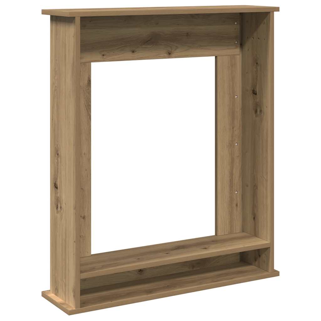 Fireplace Surround Artisan Oak 75x20x87,5 cm Engineered Wood