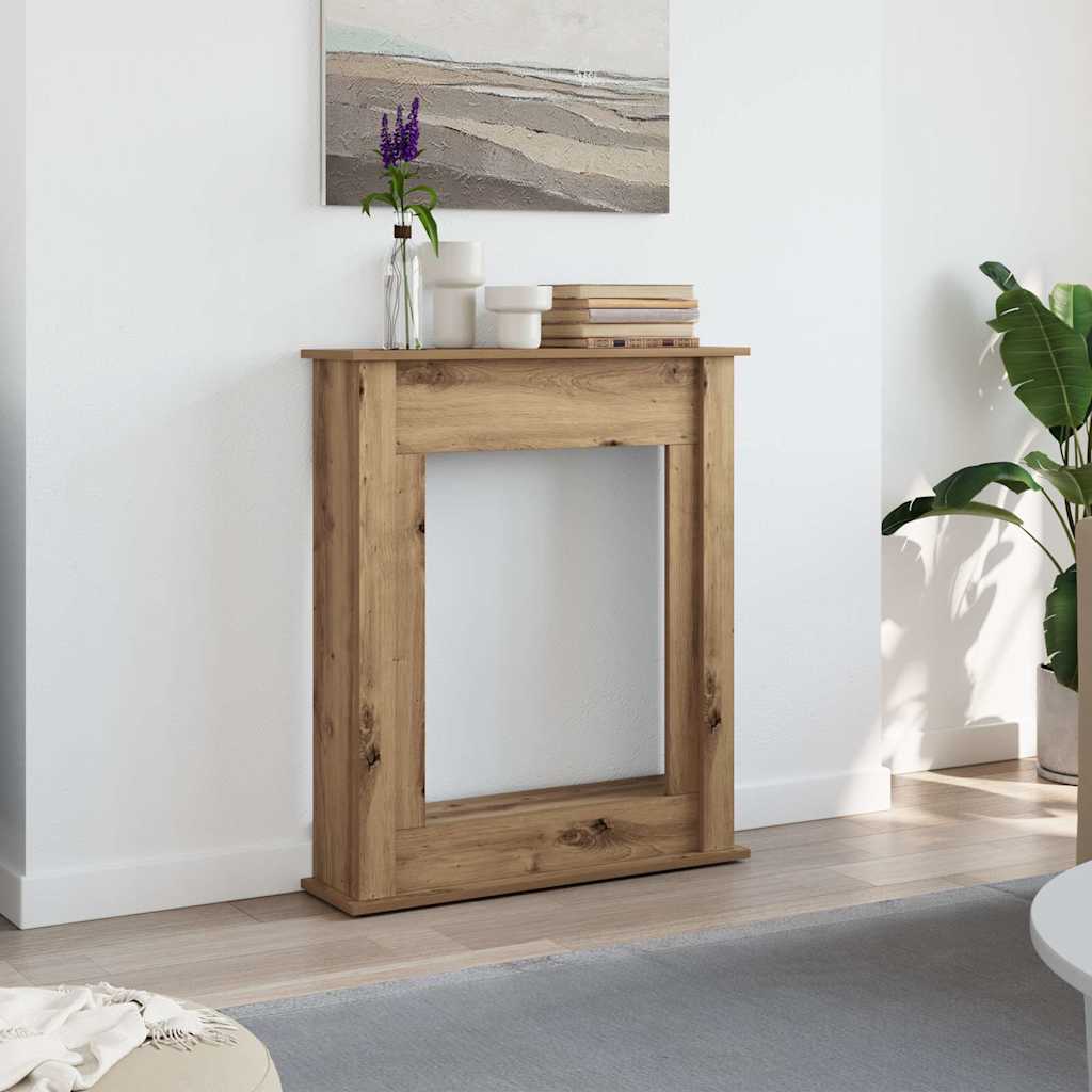 Fireplace Surround Artisan Oak 75x20x87,5 cm Engineered Wood