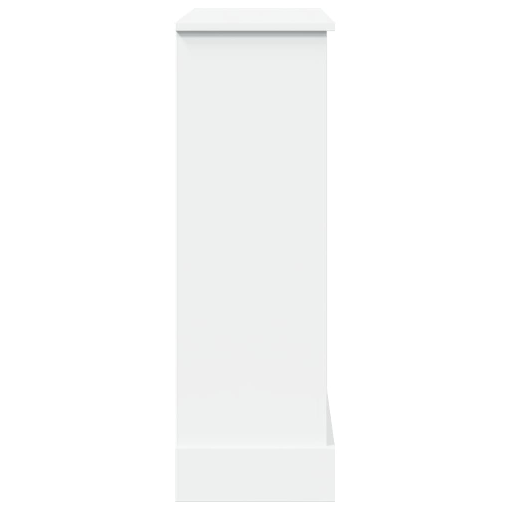 Fireplace Surround White 90x30x90 cm Engineered Wood