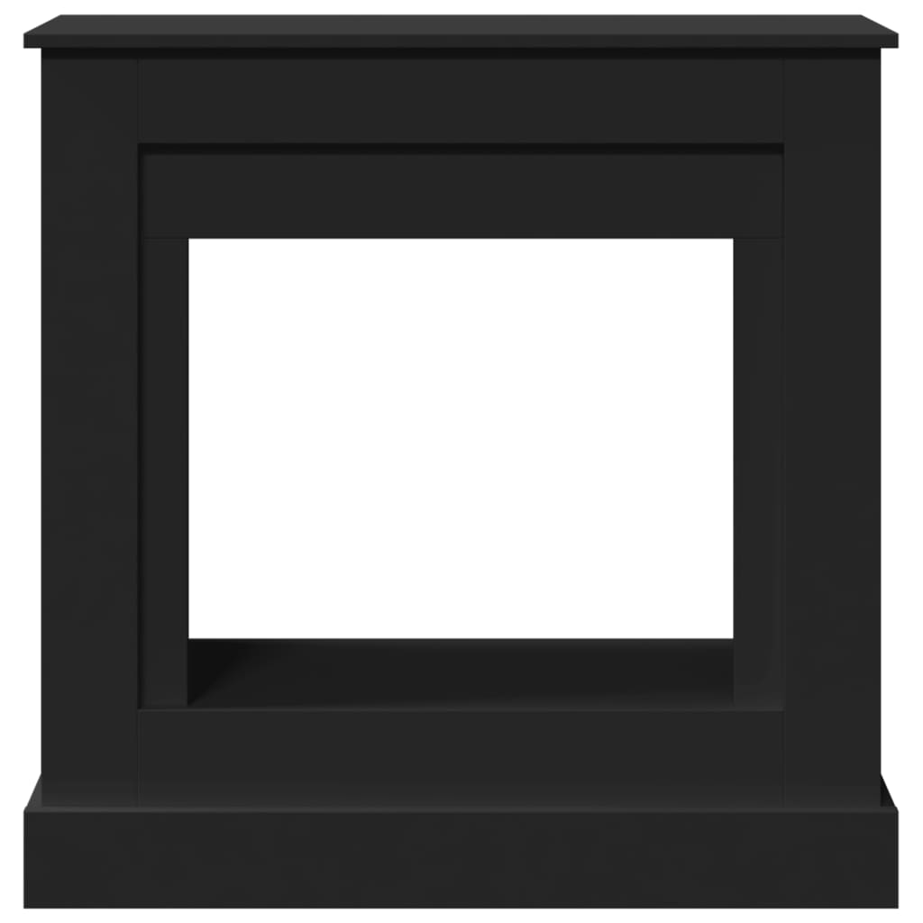 Fireplace Surround Black 90x30x90 cm Engineered Wood