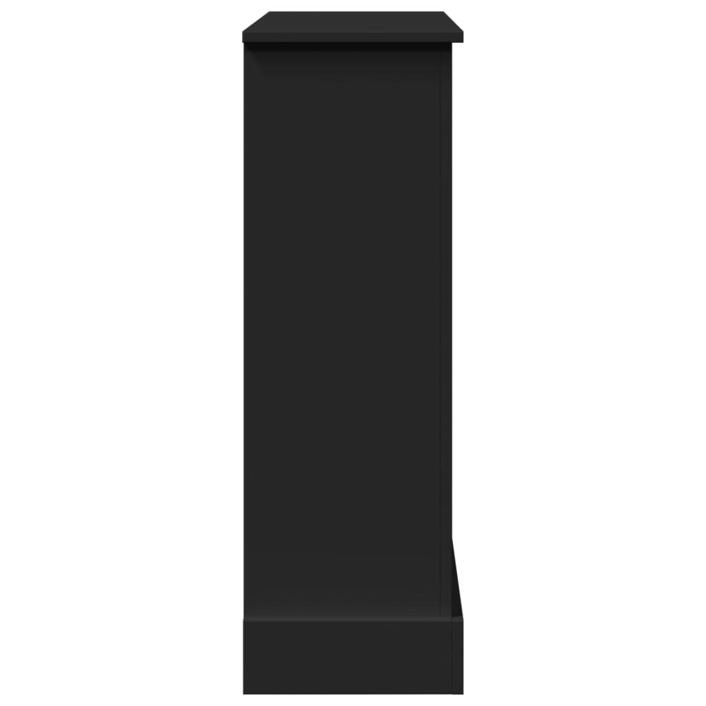 Fireplace Surround Black 90x30x90 cm Engineered Wood