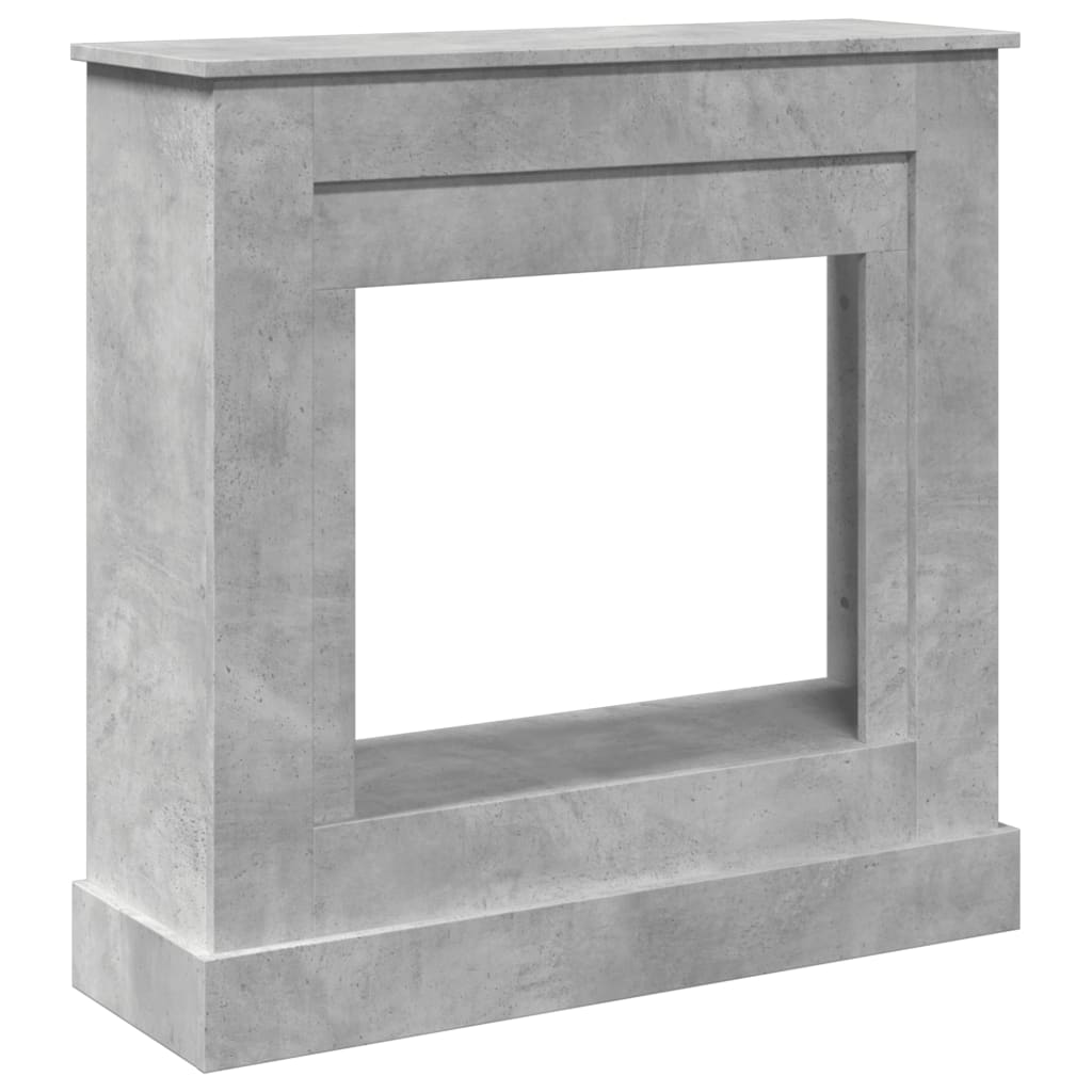 Fireplace Surround Concrete Grey 90x30x90 cm Engineered Wood