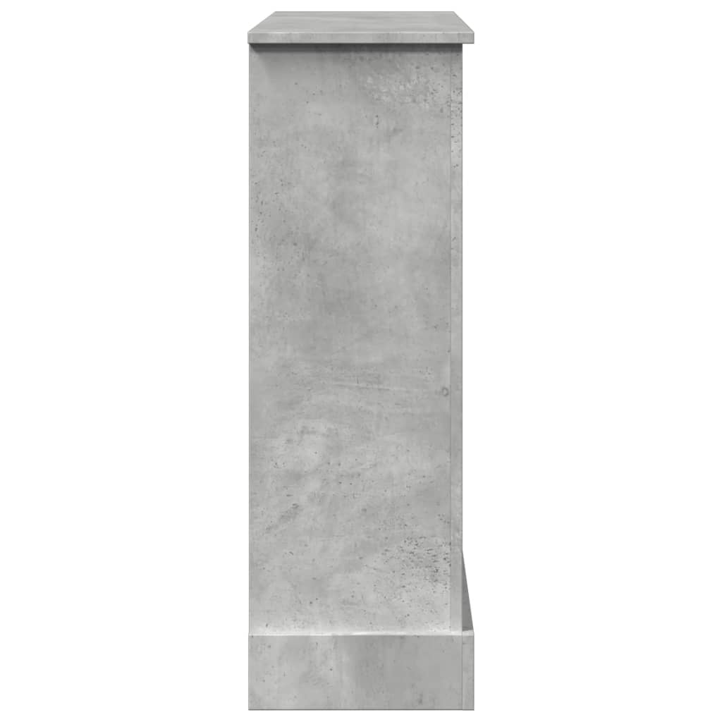 Fireplace Surround Concrete Grey 90x30x90 cm Engineered Wood