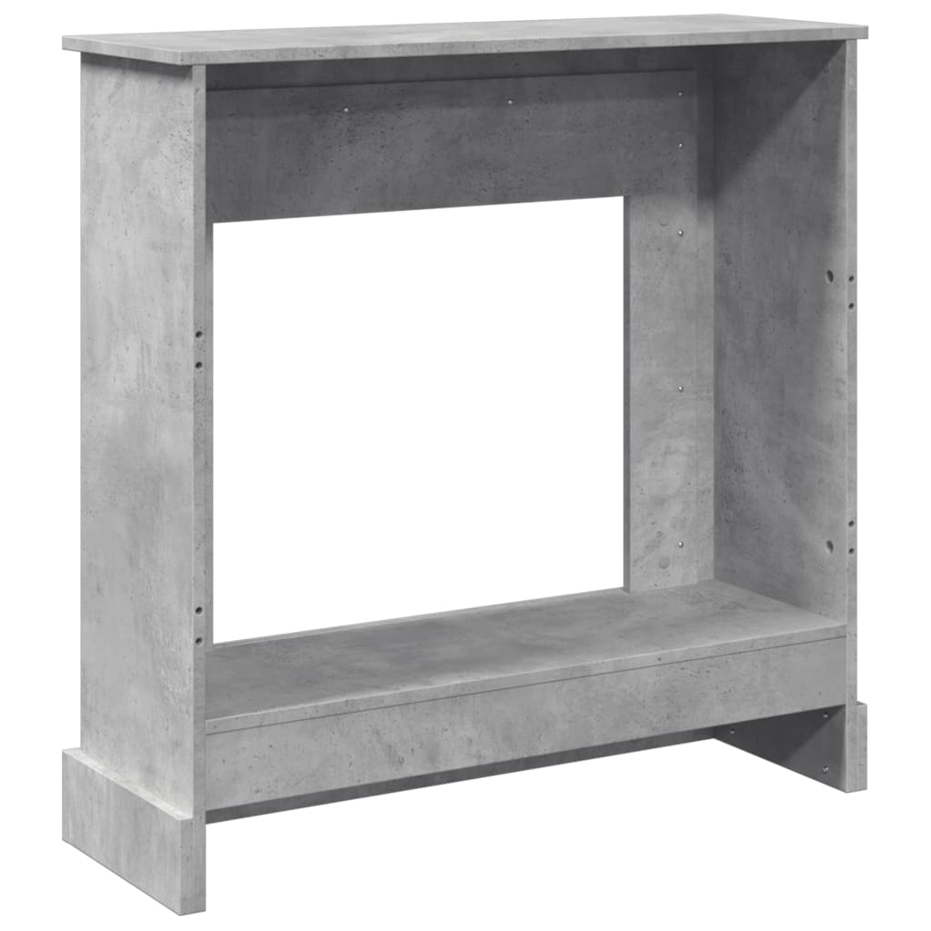 Fireplace Surround Concrete Grey 90x30x90 cm Engineered Wood