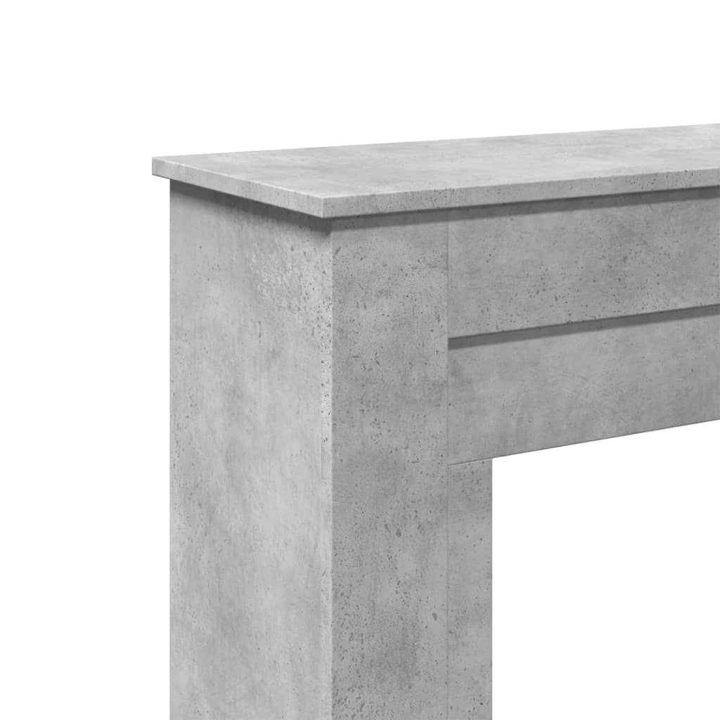 Fireplace Surround Concrete Grey 90x30x90 cm Engineered Wood