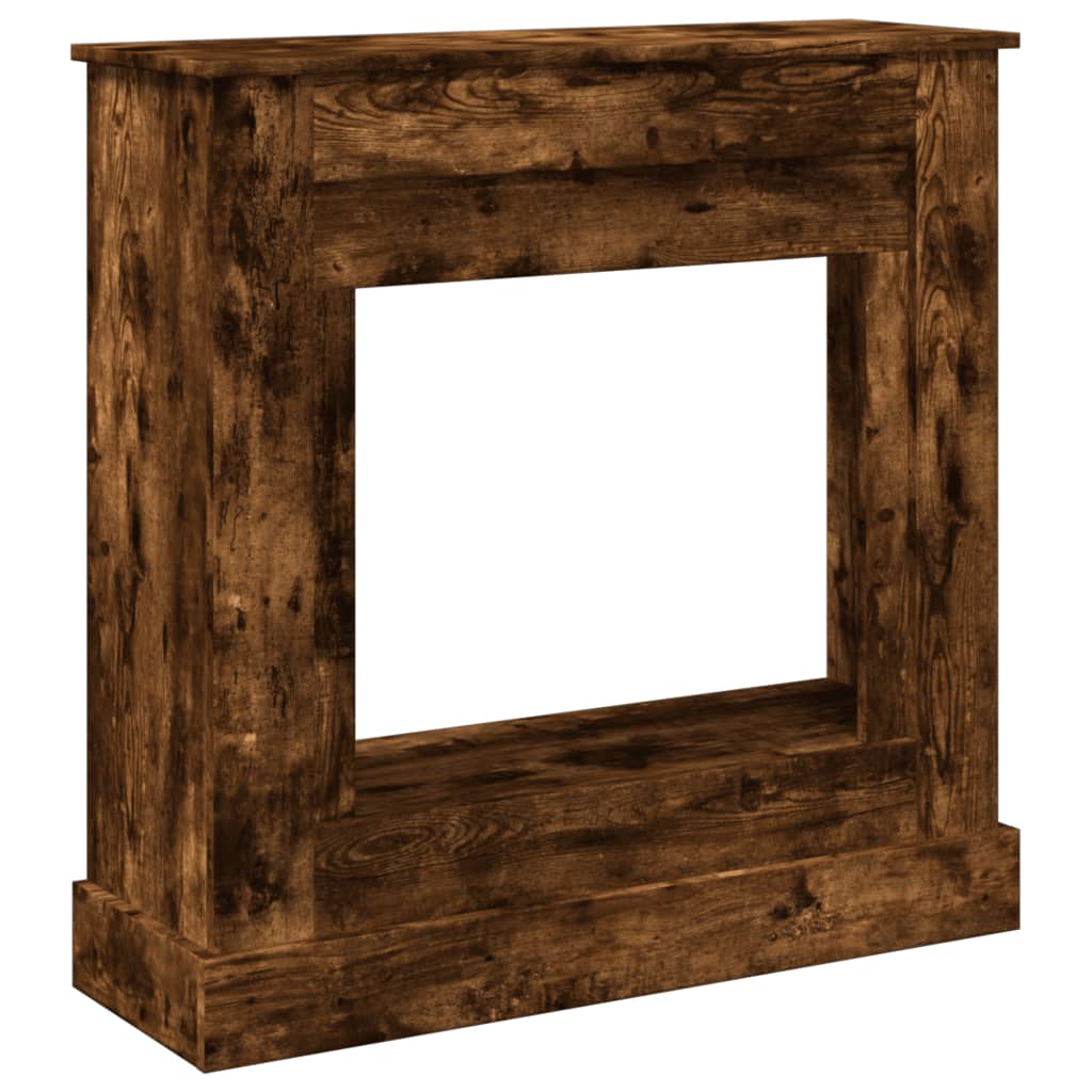 Fireplace Surround Smoked Oak 90x30x90 cm Engineered Wood
