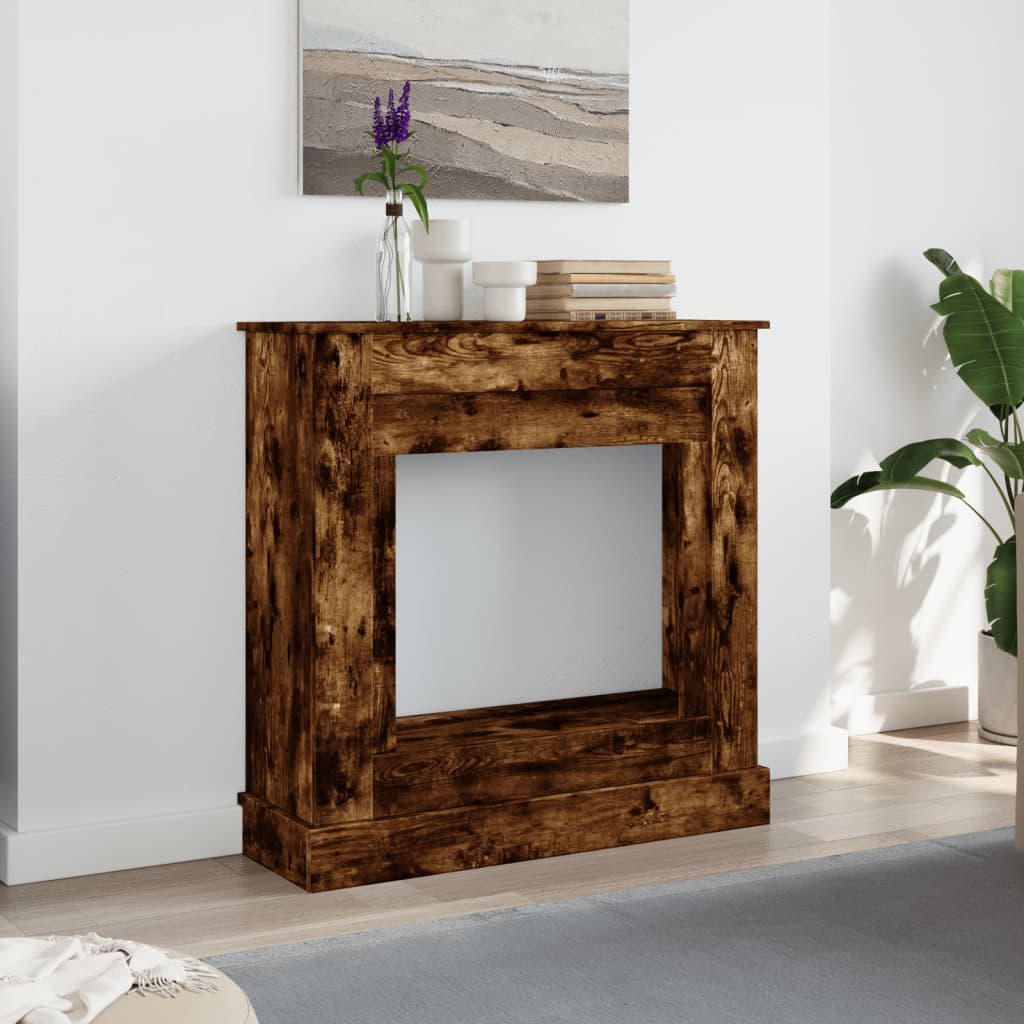 Fireplace Surround Smoked Oak 90x30x90 cm Engineered Wood