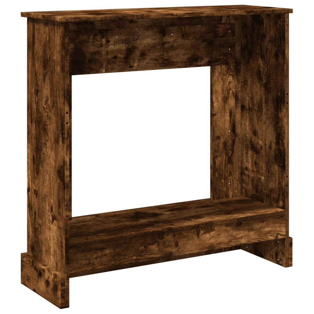 Fireplace Surround Smoked Oak 90x30x90 cm Engineered Wood