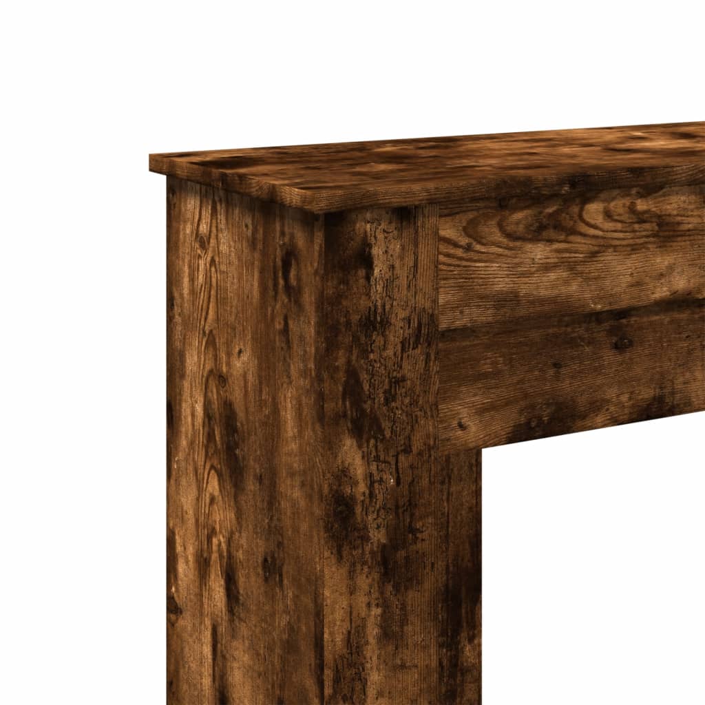 Fireplace Surround Smoked Oak 90x30x90 cm Engineered Wood