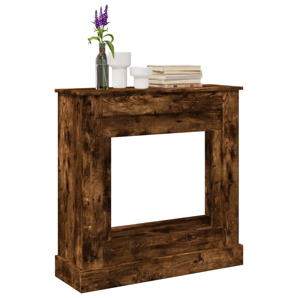 Fireplace Surround Smoked Oak 90x30x90 cm Engineered Wood