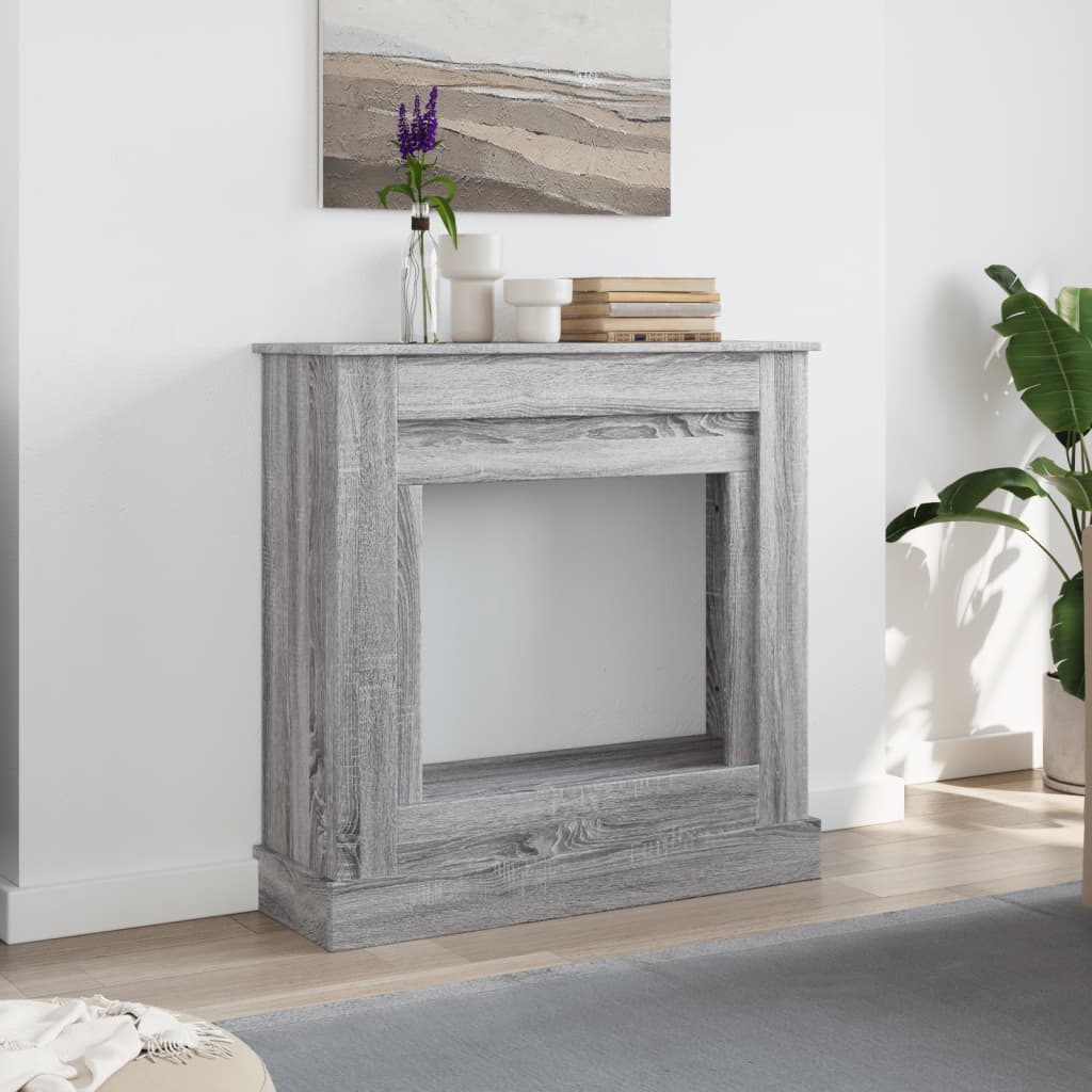 Fireplace Surround Grey Sonoma 90x30x90 cm Engineered Wood