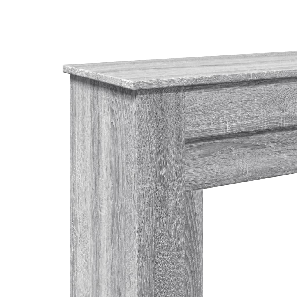 Fireplace Surround Grey Sonoma 90x30x90 cm Engineered Wood
