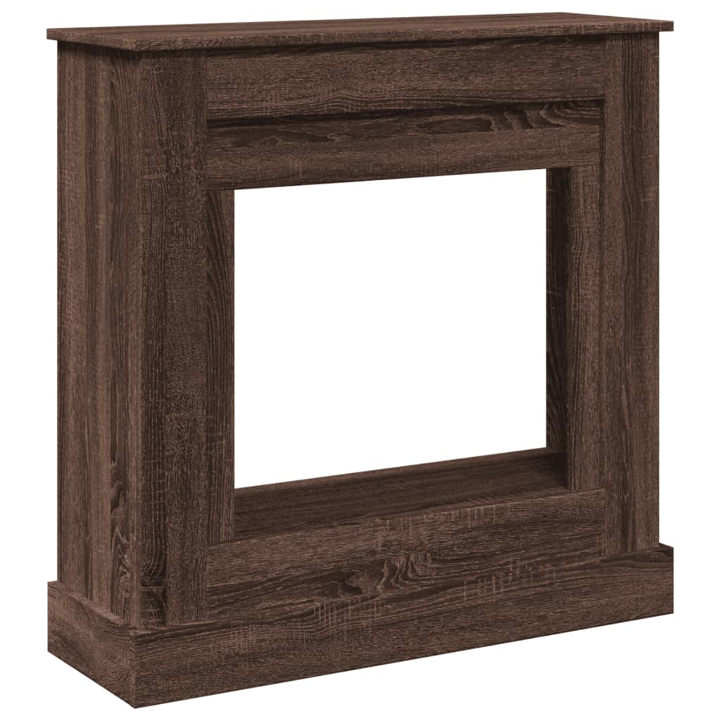 Fireplace Surround Brown Oak 90x30x90 cm Engineered Wood