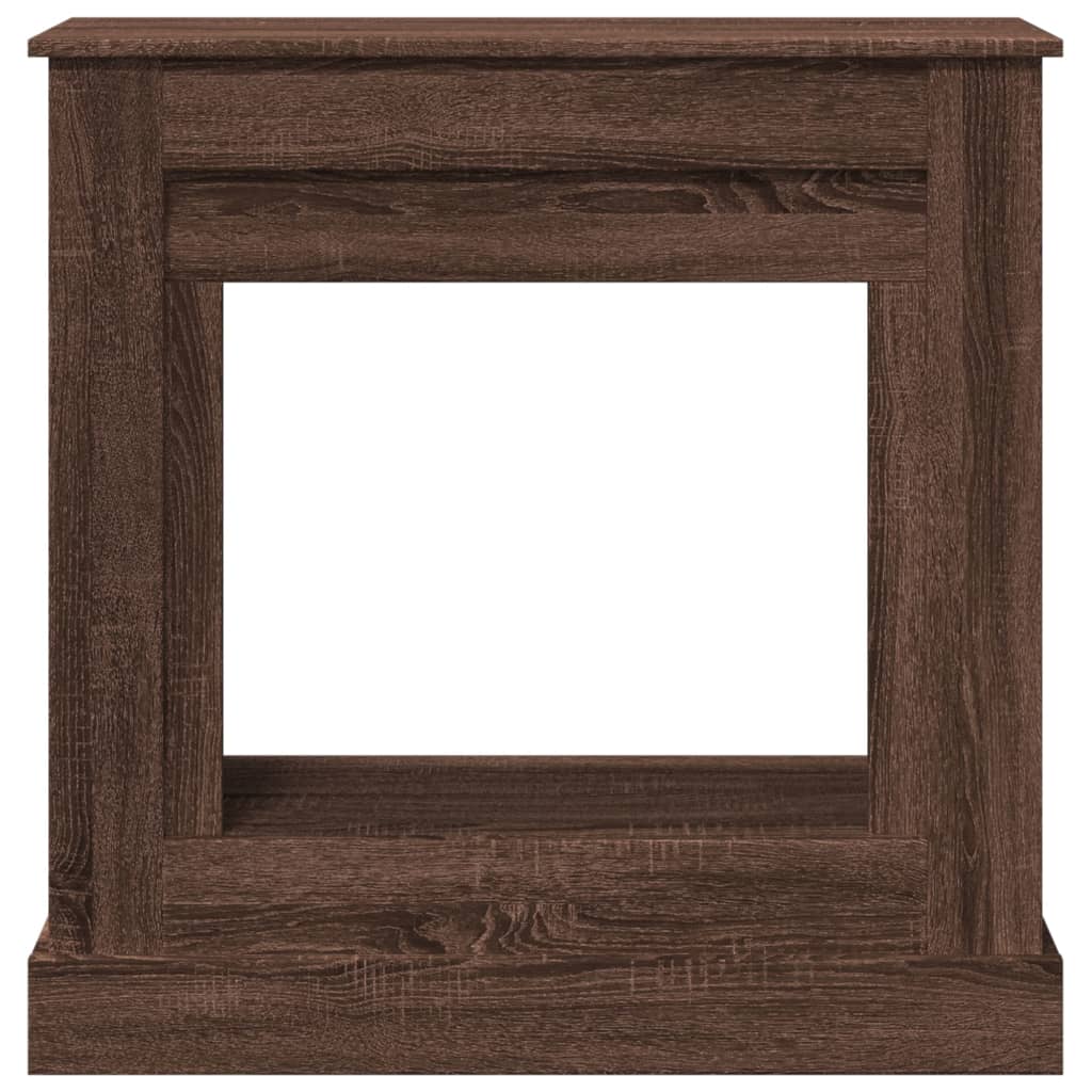 Fireplace Surround Brown Oak 90x30x90 cm Engineered Wood