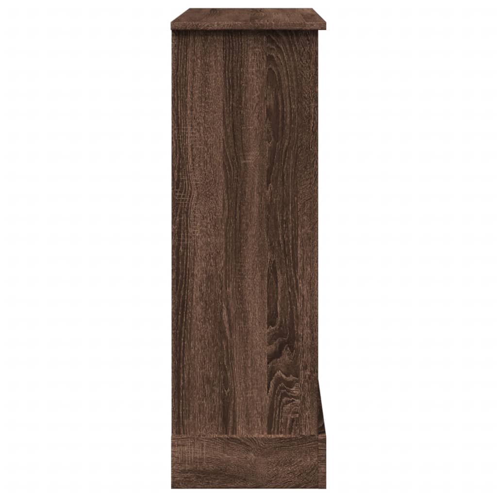 Fireplace Surround Brown Oak 90x30x90 cm Engineered Wood