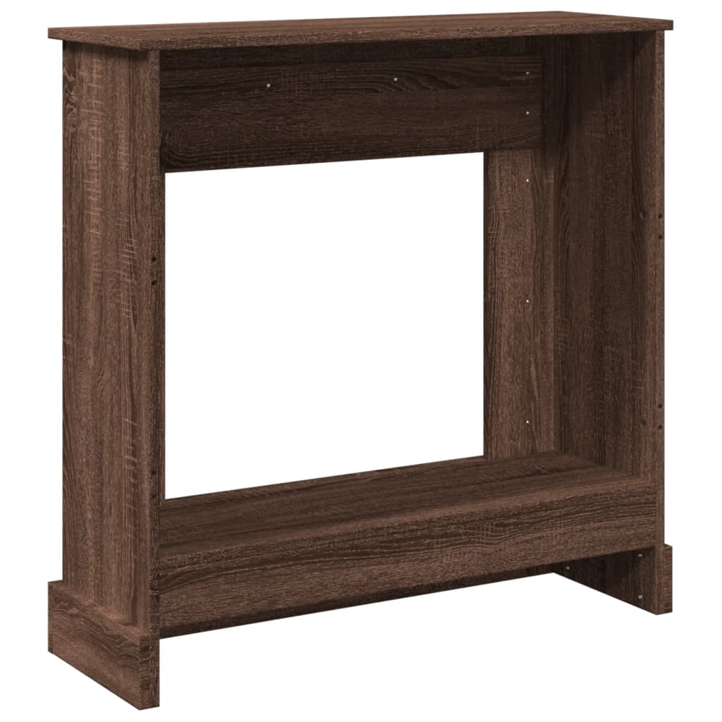 Fireplace Surround Brown Oak 90x30x90 cm Engineered Wood