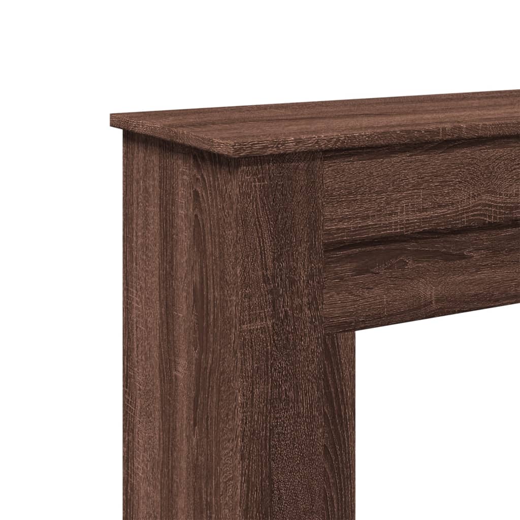 Fireplace Surround Brown Oak 90x30x90 cm Engineered Wood