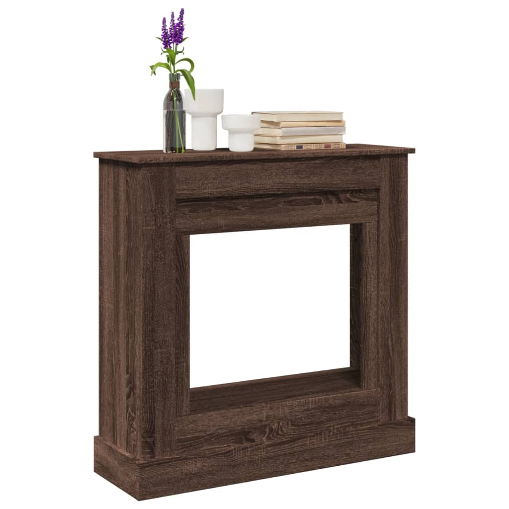 Fireplace Surround Brown Oak 90x30x90 cm Engineered Wood