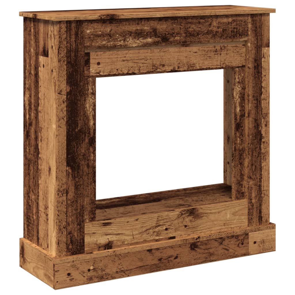 Fireplace Surround Old Wood 90x30x90 cm Engineered Wood