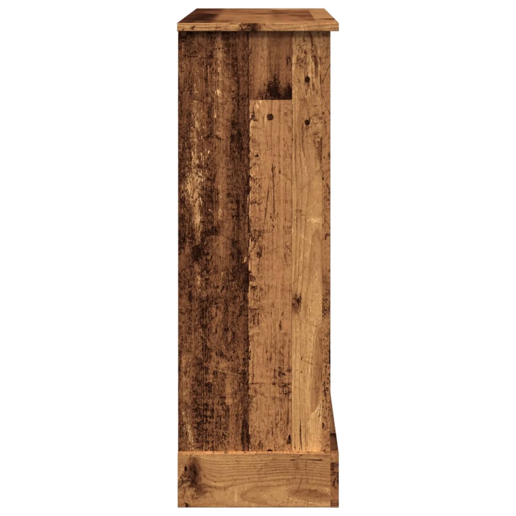 Fireplace Surround Old Wood 90x30x90 cm Engineered Wood