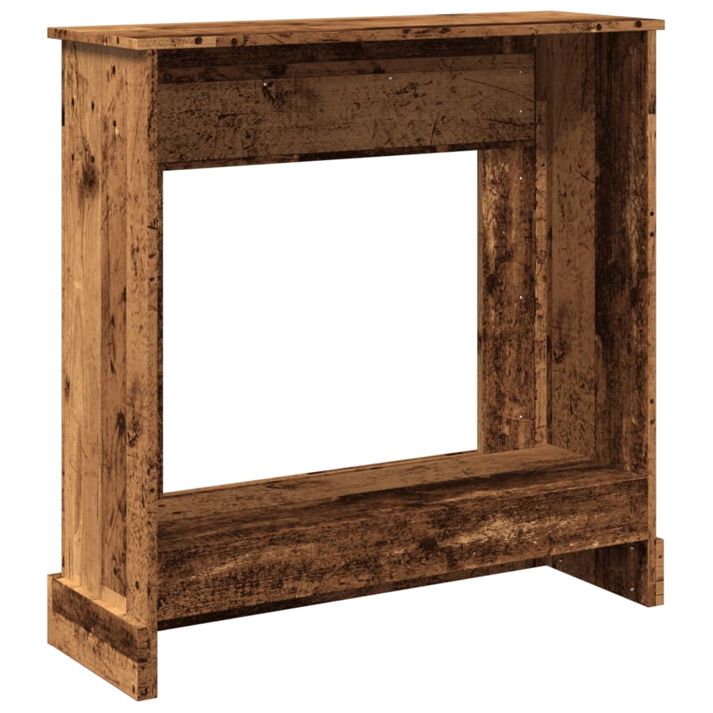 Fireplace Surround Old Wood 90x30x90 cm Engineered Wood