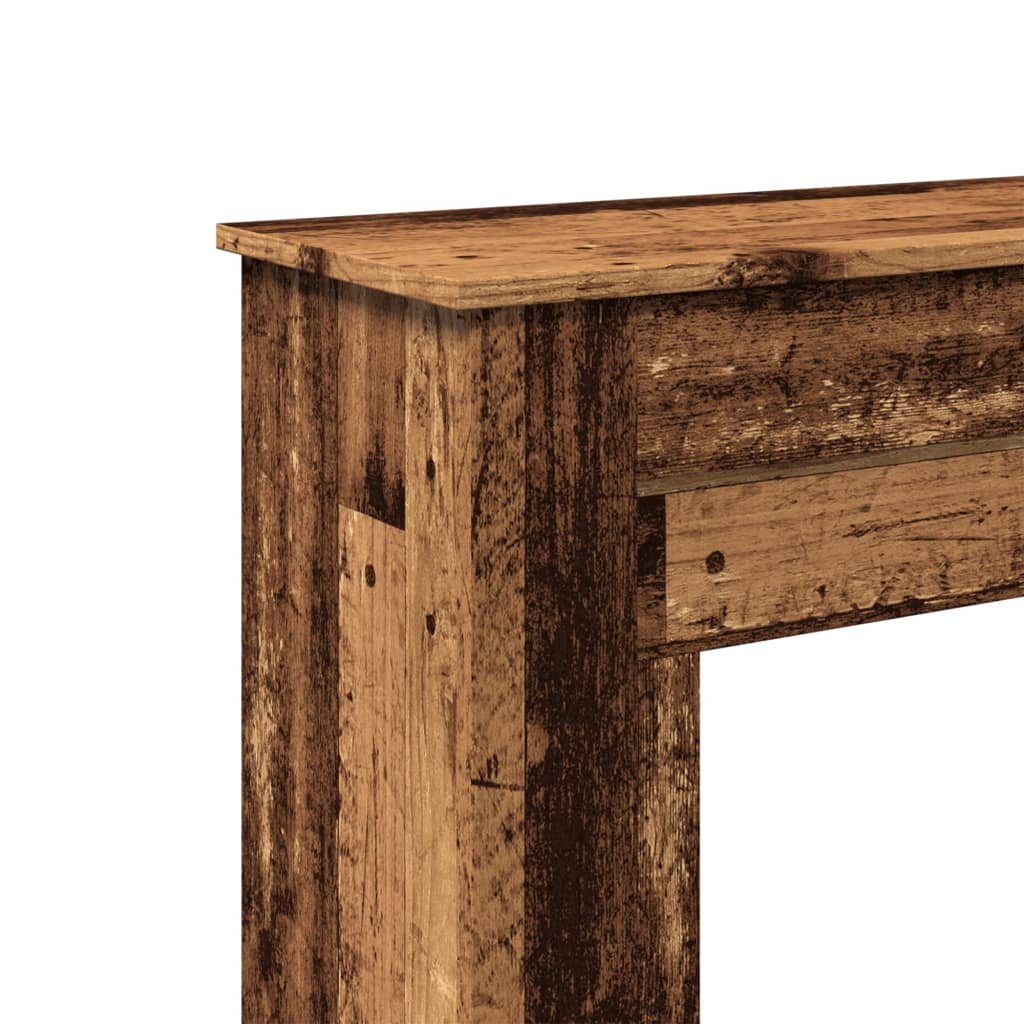 Fireplace Surround Old Wood 90x30x90 cm Engineered Wood