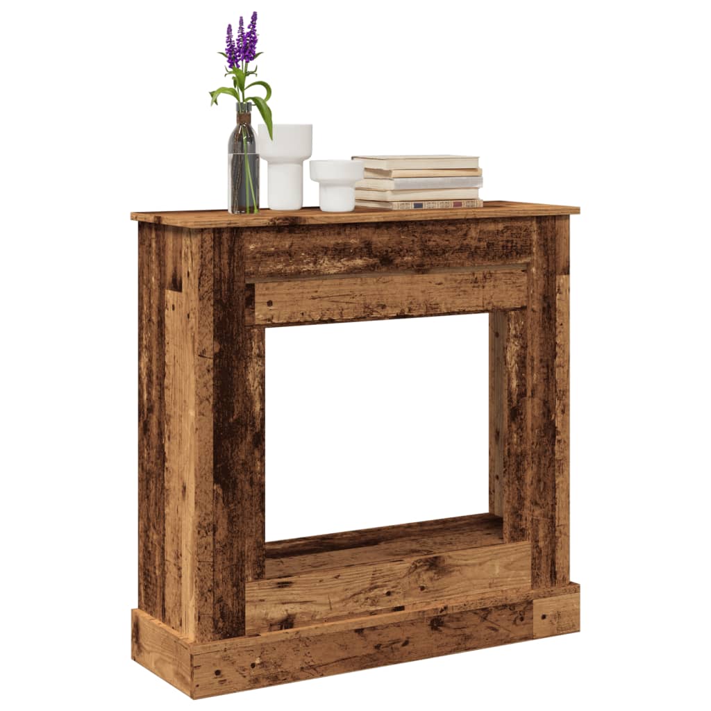 Fireplace Surround Old Wood 90x30x90 cm Engineered Wood
