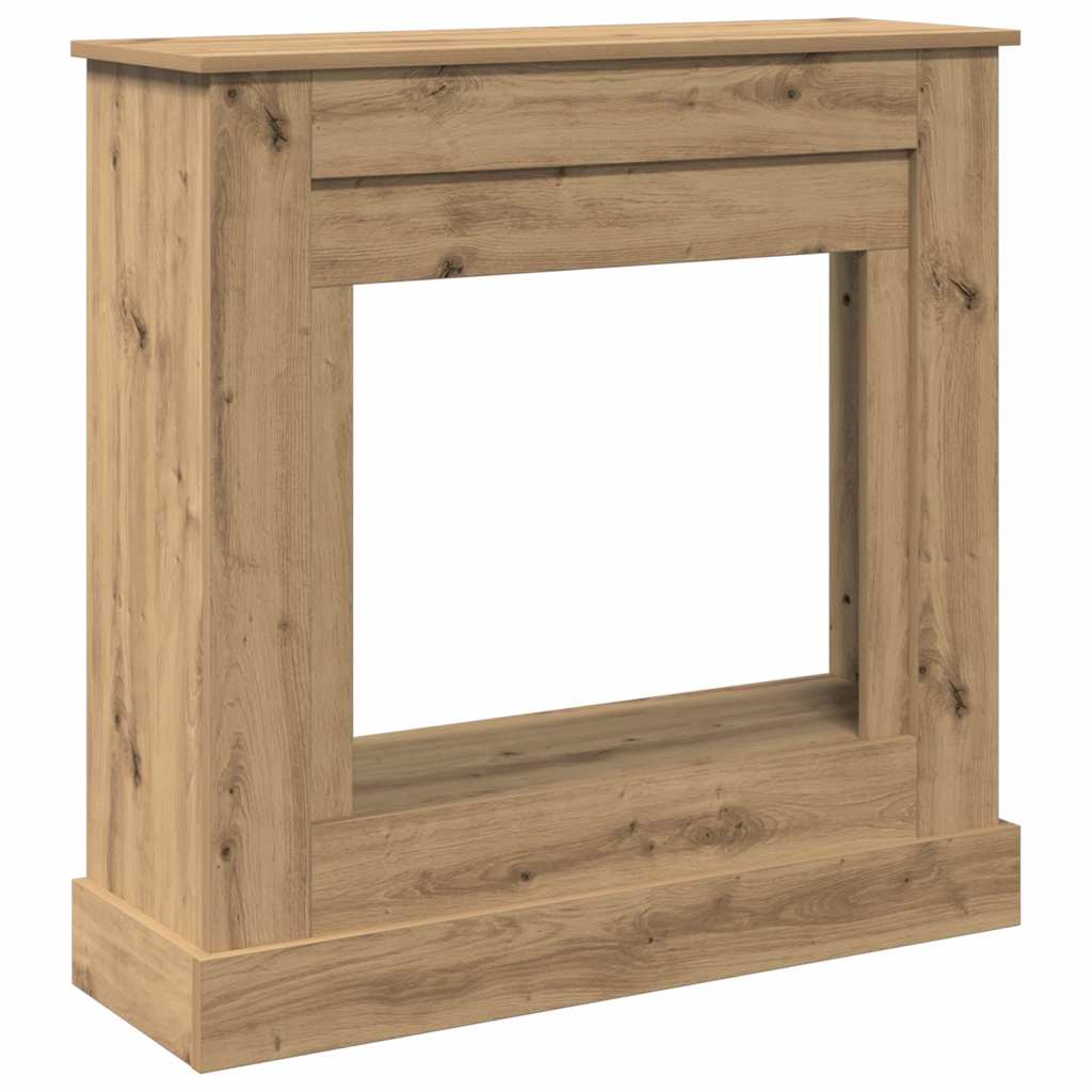 Fireplace Surround Artisan Oak 90x30x90 cm Engineered Wood