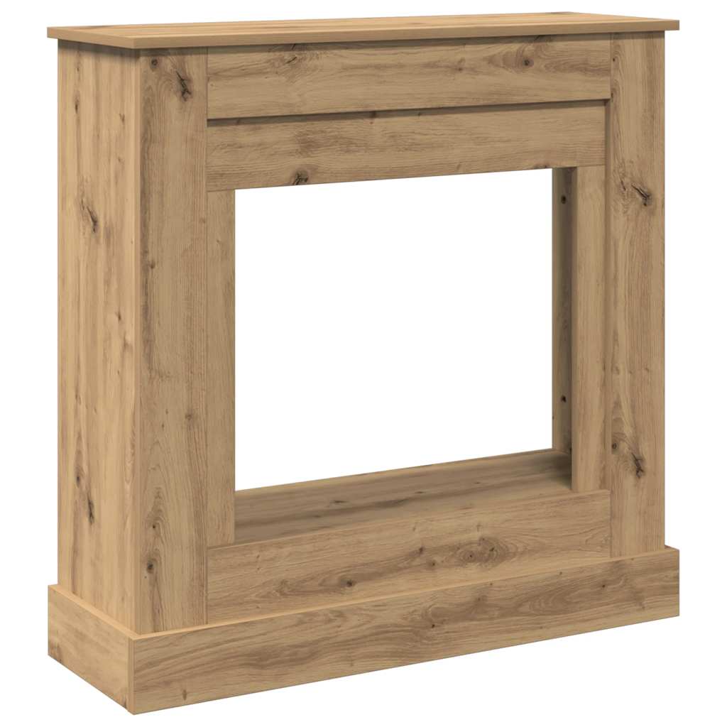 Fireplace Surround Artisan Oak 90x30x90 cm Engineered Wood