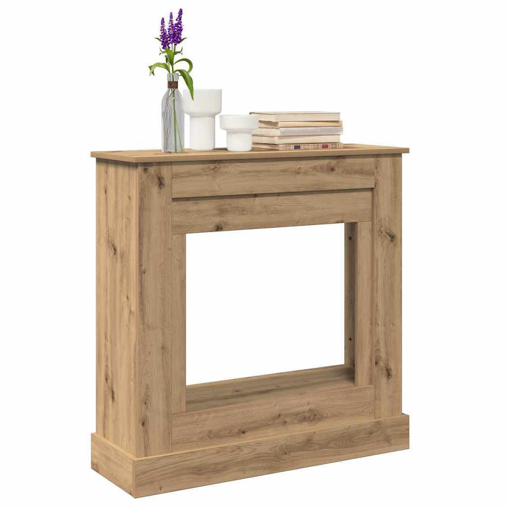 Fireplace Surround Artisan Oak 90x30x90 cm Engineered Wood