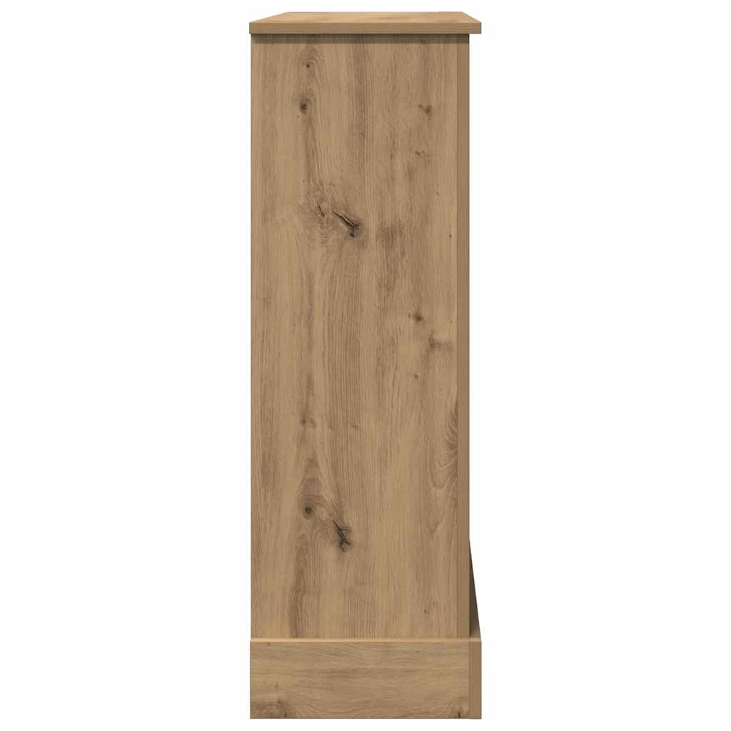Fireplace Surround Artisan Oak 90x30x90 cm Engineered Wood