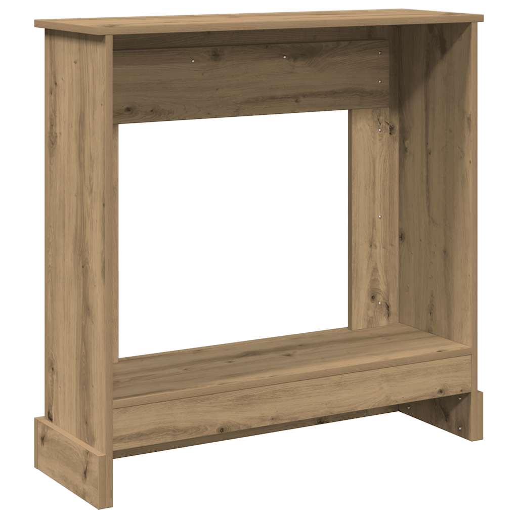 Fireplace Surround Artisan Oak 90x30x90 cm Engineered Wood