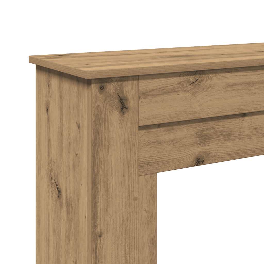 Fireplace Surround Artisan Oak 90x30x90 cm Engineered Wood