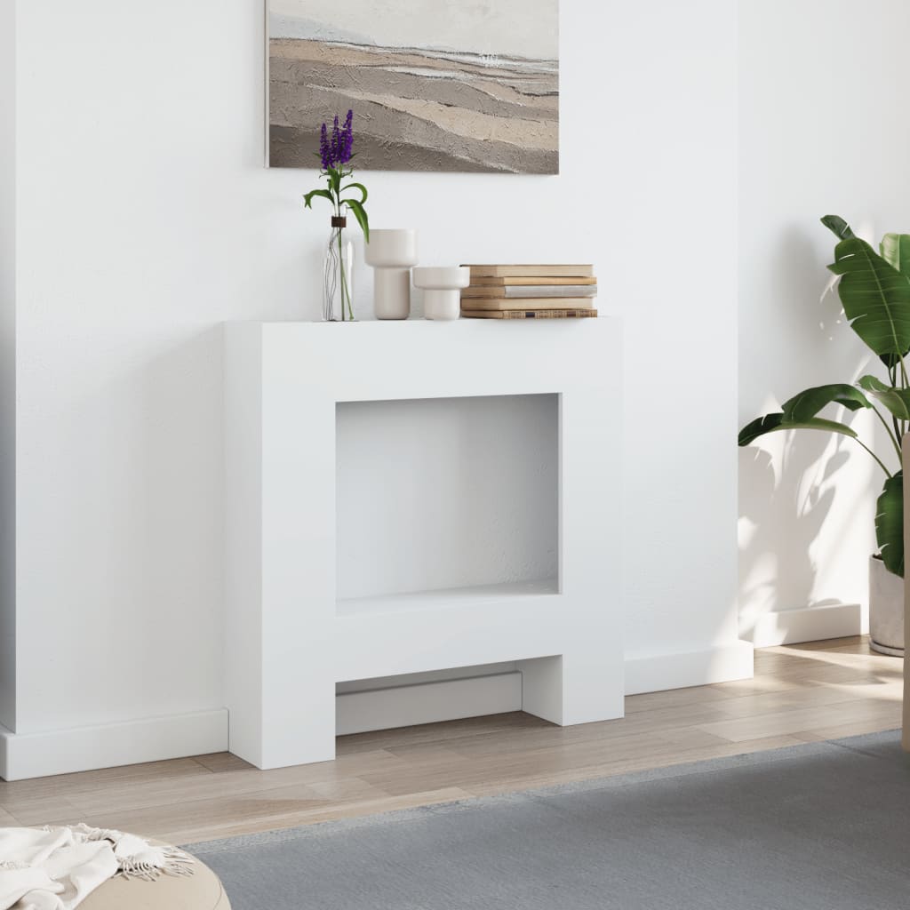Fireplace Surround White 81x18x82 cm Engineered Wood