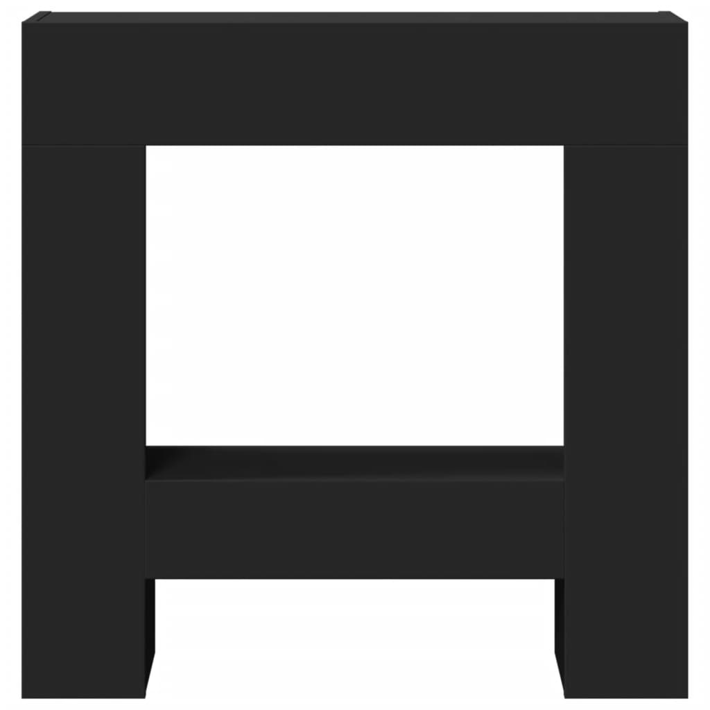Fireplace Surround Black 81x18x82 cm Engineered Wood