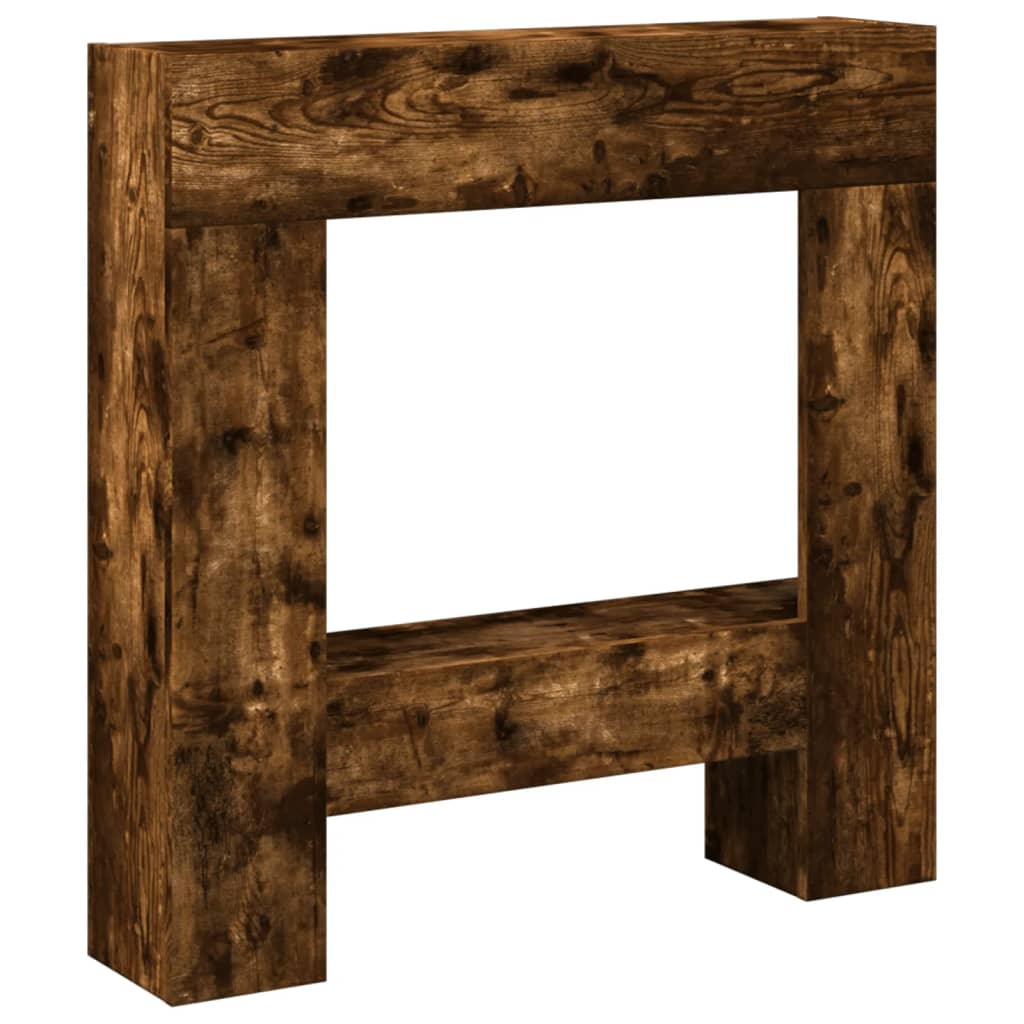 Fireplace Surround Smoked Oak 81x18x82 cm Engineered Wood