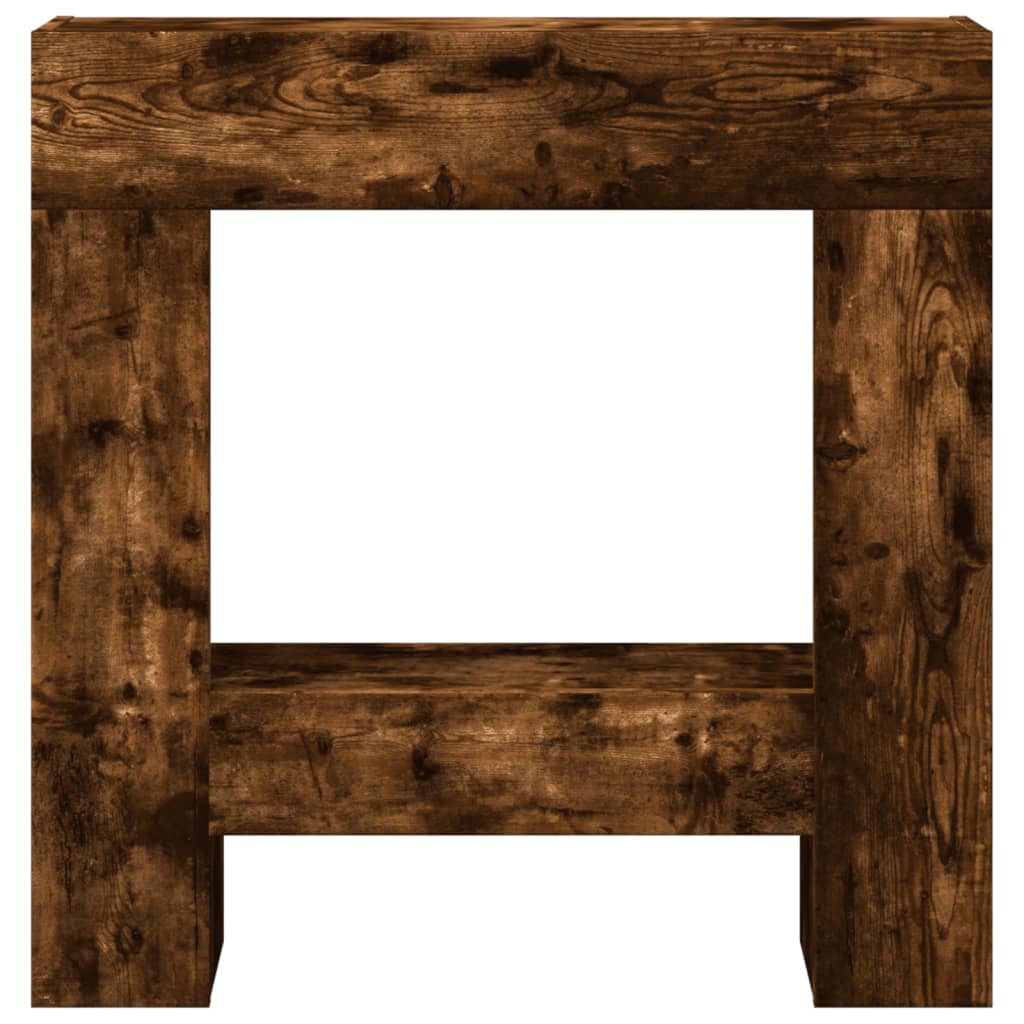 Fireplace Surround Smoked Oak 81x18x82 cm Engineered Wood