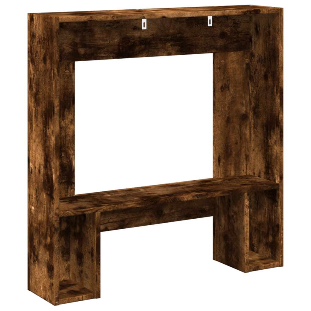 Fireplace Surround Smoked Oak 81x18x82 cm Engineered Wood