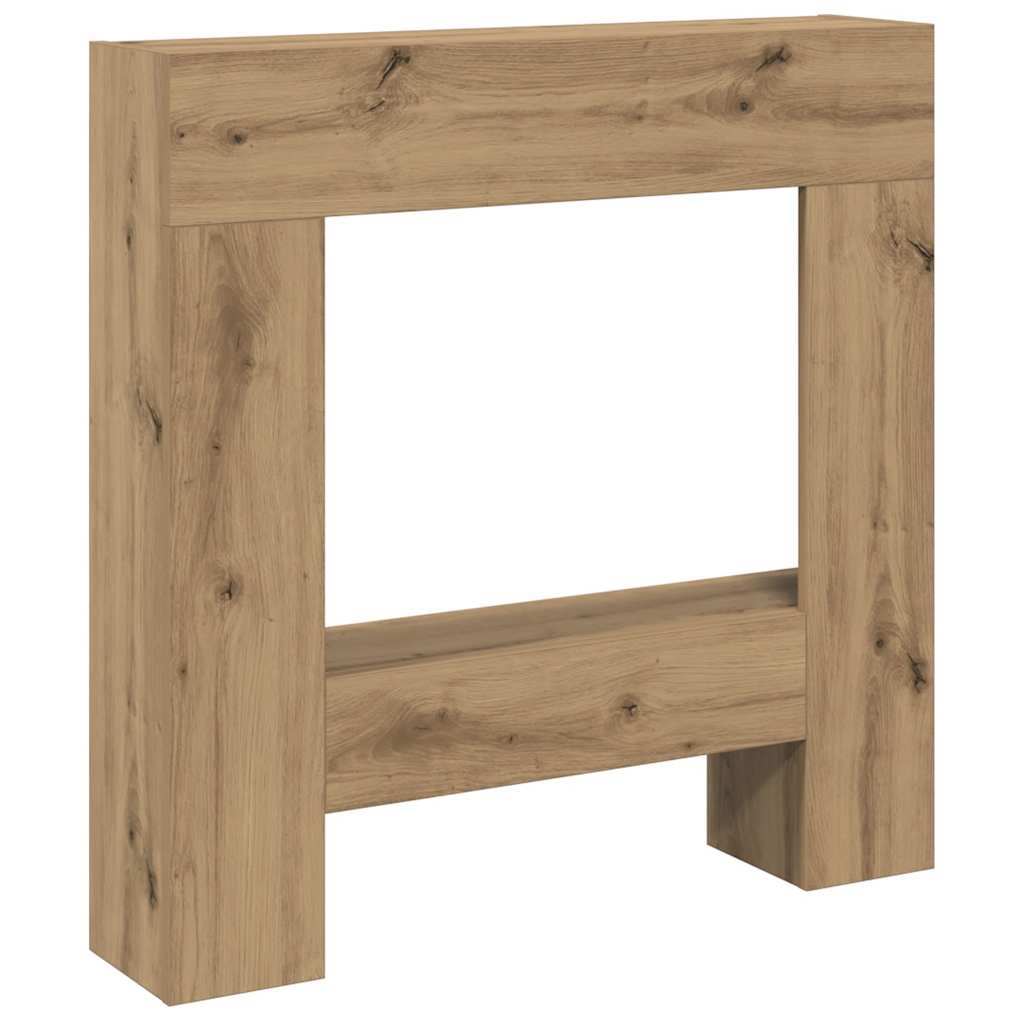 Fireplace Surround Artisan Oak 81x18x82 cm Engineered Wood