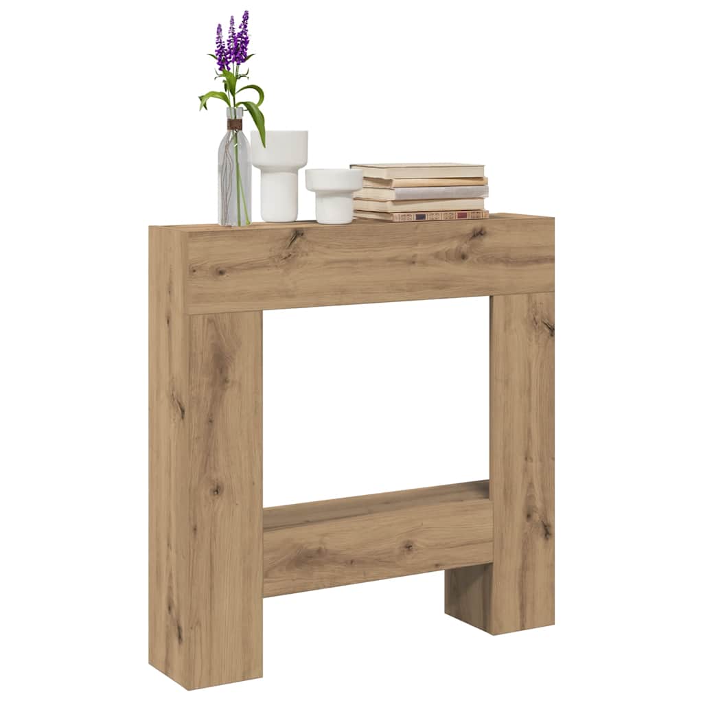 Fireplace Surround Artisan Oak 81x18x82 cm Engineered Wood