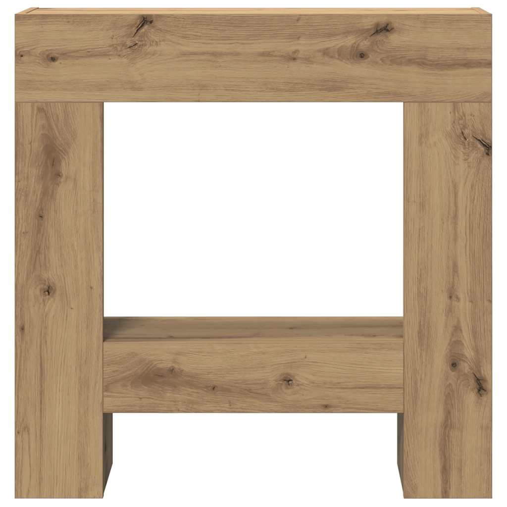 Fireplace Surround Artisan Oak 81x18x82 cm Engineered Wood