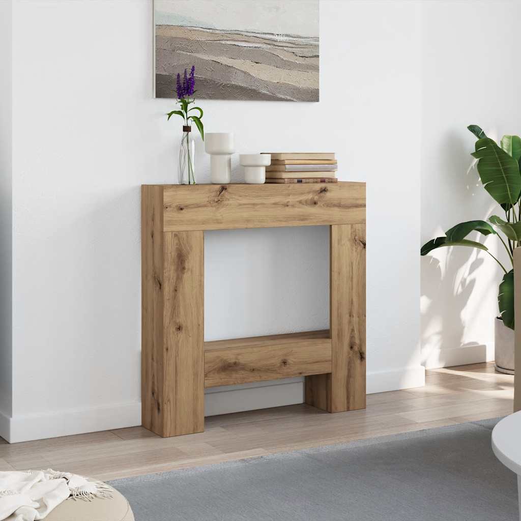 Fireplace Surround Artisan Oak 81x18x82 cm Engineered Wood